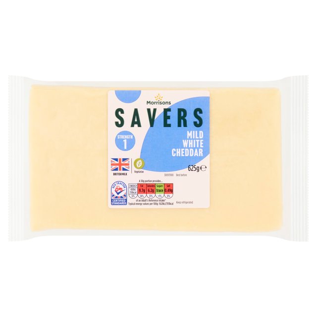 Morrisons Savers Mild White Cheddar 625g