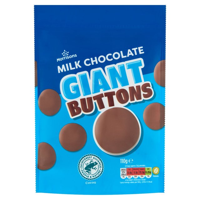 Morrisons Giant Milk Buttons  110g