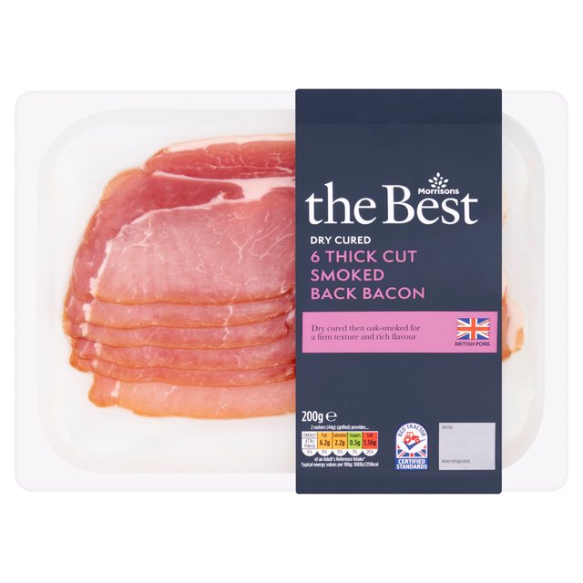 Morrisons The Best Thick Cut Dry Cured Smoked Bacon  200g