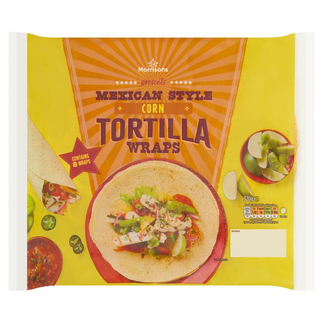 Morrisons Corn Tortilla Wrap 8 per pack