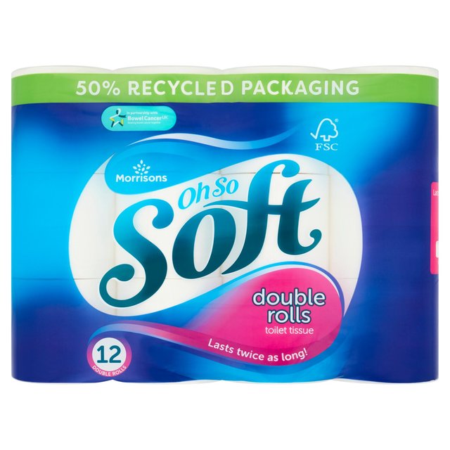 Morrisons So Soft 12 Double Toilet Rolls 12 per pack