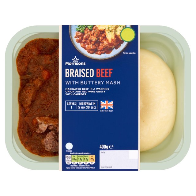 Morrisons Braised Beef & Mash 400g