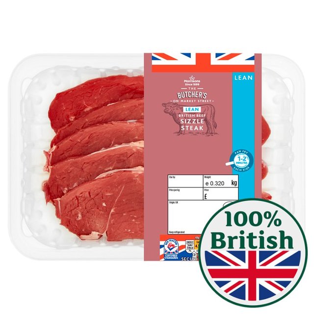 Morrisons British  Beef Sizzle Steak 320g