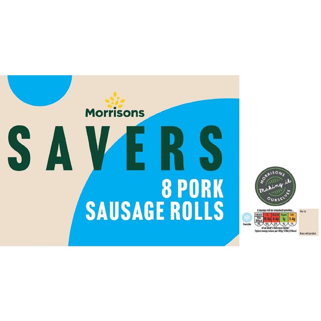 Morrisons Savers 8 Pork Sausage Rolls 480g