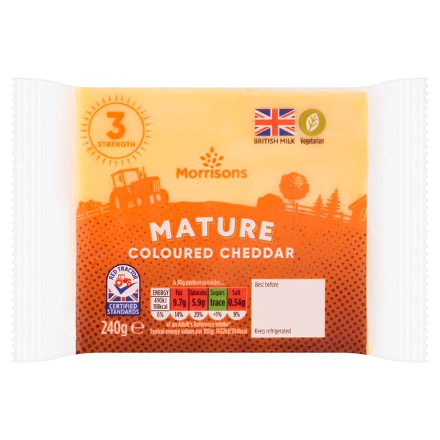 Morrisons Mature Coloured Cheddar  240g