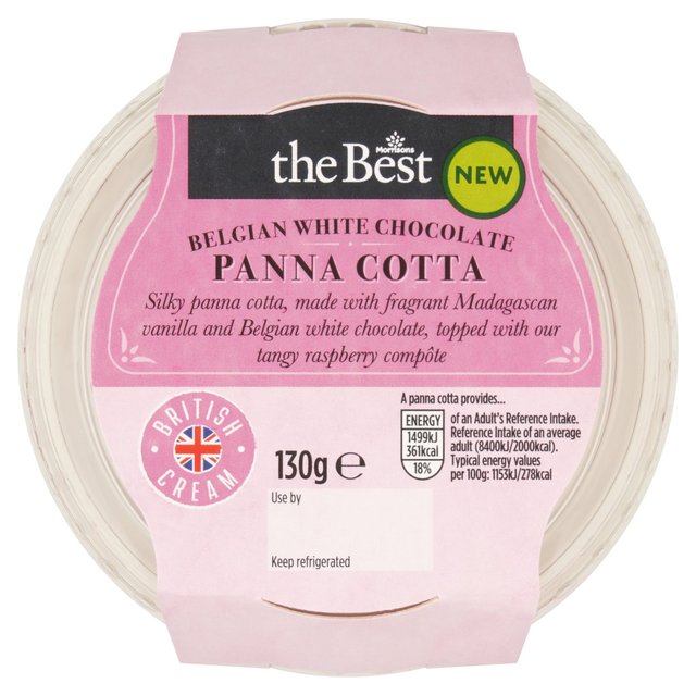 Morrisons The Best Belgian White Chocolate Panna Cotta   130g