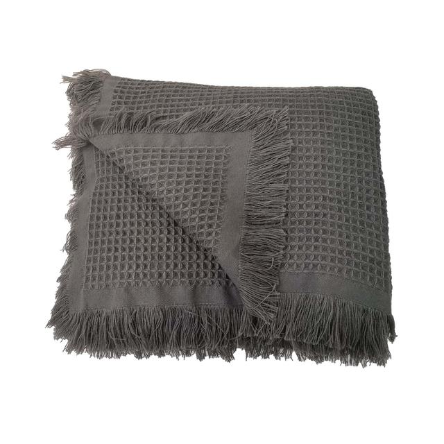 Nutmeg Home Waffle Throw 