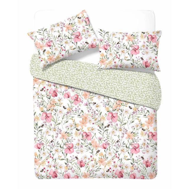 Nutmeg Home Easy Care Sense Floral Duvet Double 