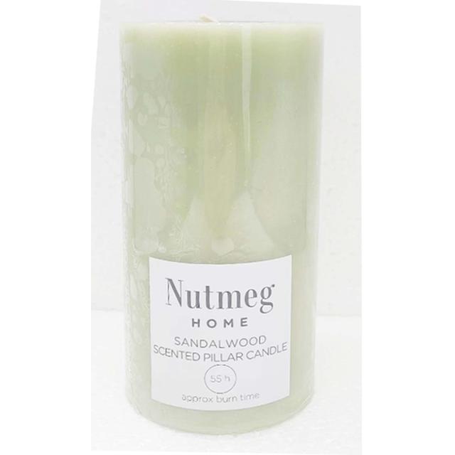 Nutmeg Home Scented Pillar Candle Sandalwood 