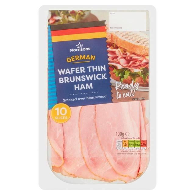 Morrisons German Wafer Thin Ham 10 Slices 100g