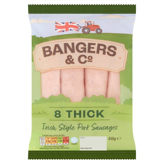 Bangers & Co 8 Pork Sausages 410g