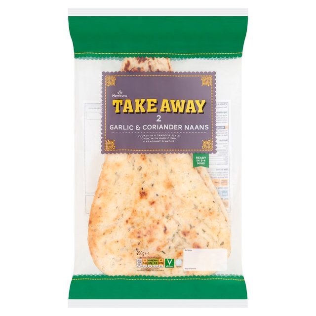 Morrisons Garlic & Coriander Naan Bread 2 x 130g