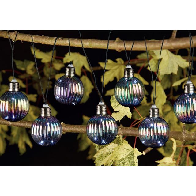 Nutmeg 10 Iridescent Solar String Lights 