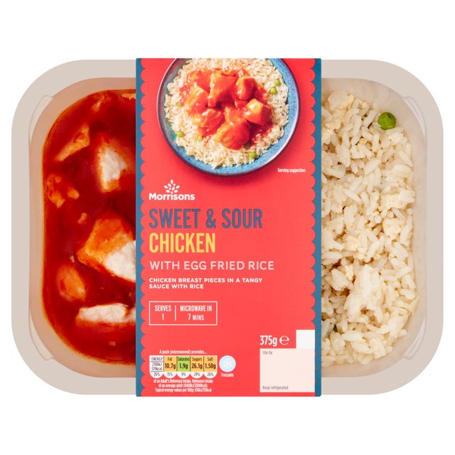 Morrisons Sweet & Sour Chicken & Egg Fried Rice 375g