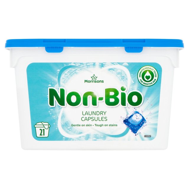 Morrisons Non-Bio Pods Laundry Washing Capsules 21 per pack