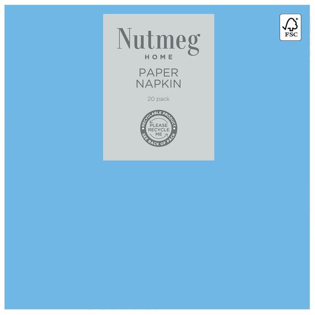 Nutmeg Home Blue Napkins 20 per pack