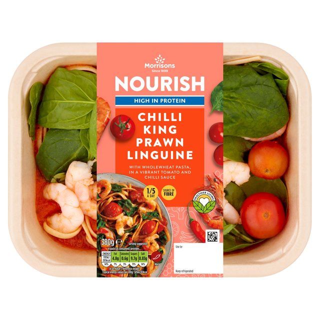 Morrisons Nourish King Prawn Linguine 380g