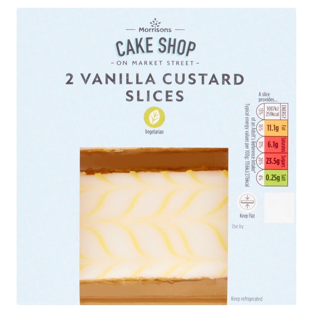 Market Street Vanilla Custard Slices 2 per pack