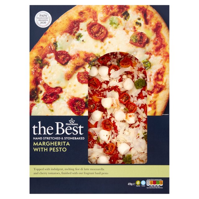 Morrisons The Best Margherita With Pesto Pizza  470g