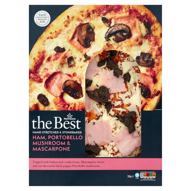 Morrisons The Best Ham, Mushroom & Mascarpone Pizza  515g