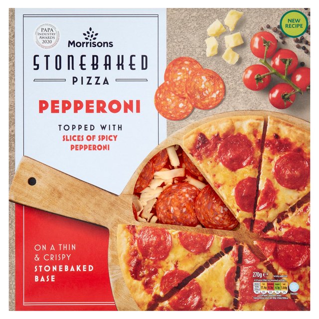 Morrisons Stonebaked Pepperoni Pizza  270g