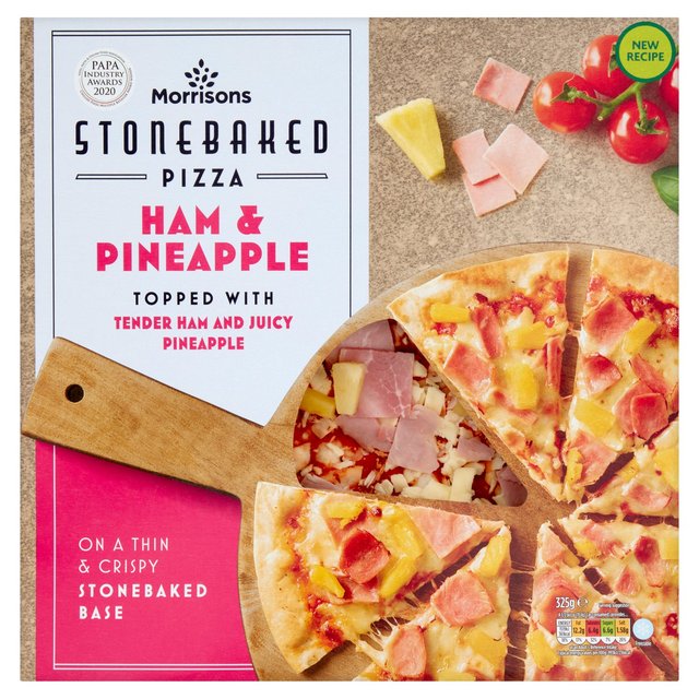 Morrisons Stonebaked Ham & Pineapple Pizza  325g