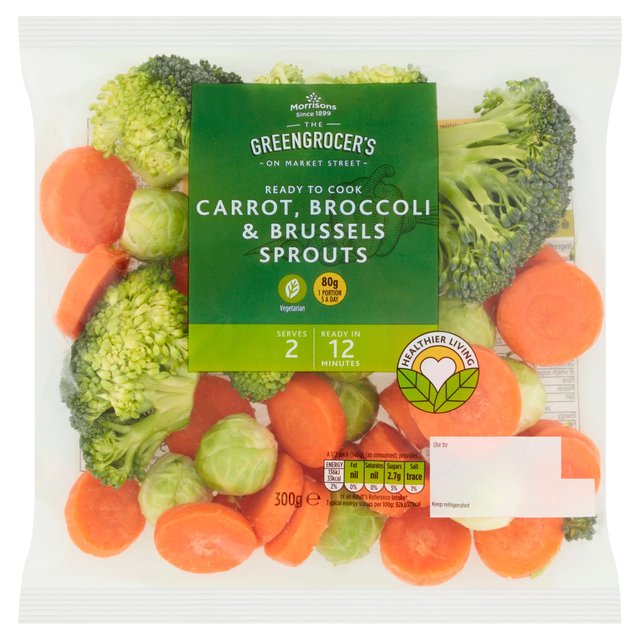 Morrisons Carrot, Broccoli & Brussels Sprouts 300g