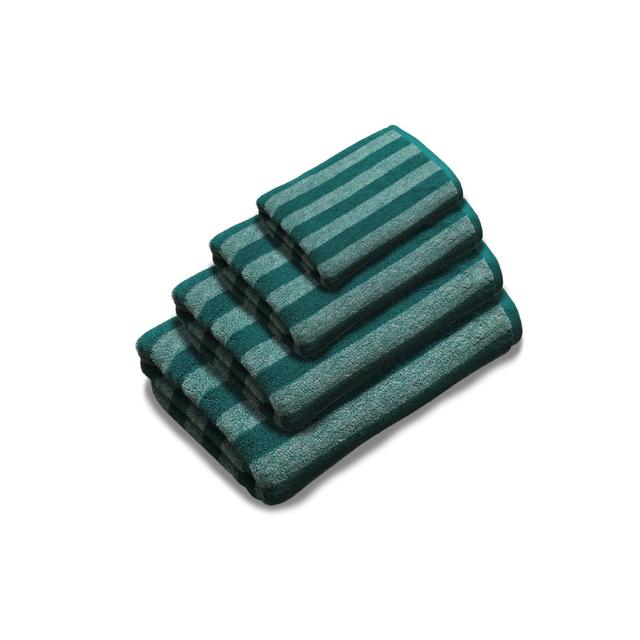 Nutmeg Teal Striped Face Cloth 