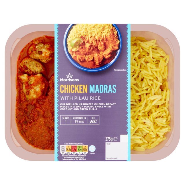 Morrisons Chicken Madras & Rice 375g