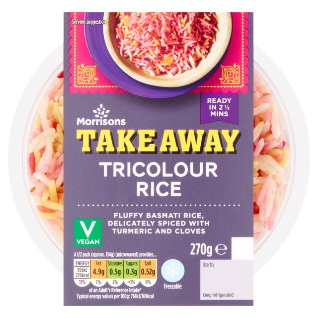 Morrisons Takeaway Tricolor Rice 270g