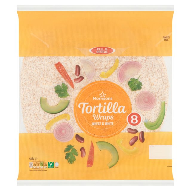 Morrisons Wheat & White Tortillas 8 per pack