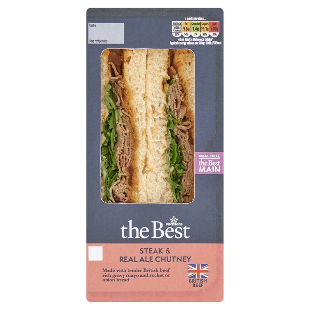 Morrisons The Best Steak & Caramelised Onion Sandwich 199g