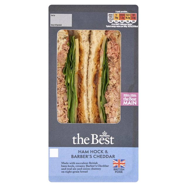 Morrisons The Best Ham Hock & Cheddar Sandwich 214g