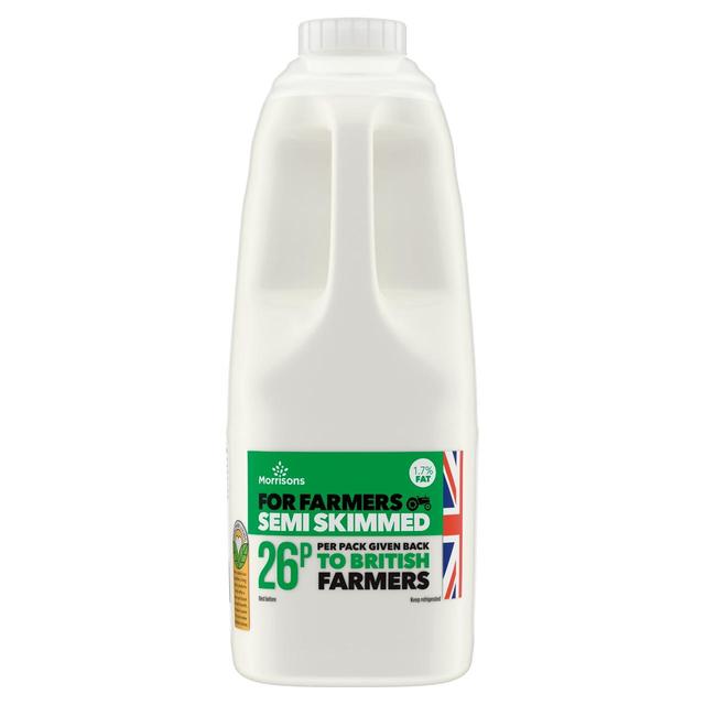 Morrisons For Farmers British Semi Skimmed Milk 6 Pint 3.408L