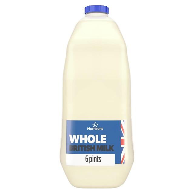 Morrisons British Whole Milk 6 Pint 3.408L