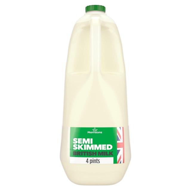 Morrisons British Semi Skimmed Milk 4 Pint 2.272L