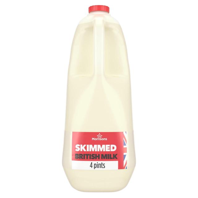 Morrisons British Skimmed Milk 4 Pint 2.272L