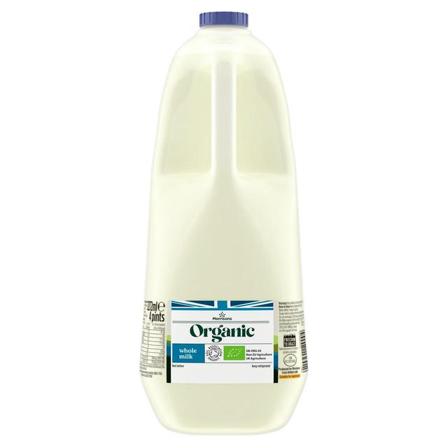 Morrisons Organic British Whole Milk 4 Pint 2.272L