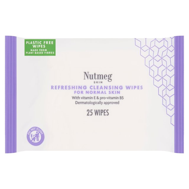 Nutmeg Normal/Combination Skin Care Wipes 25 per pack