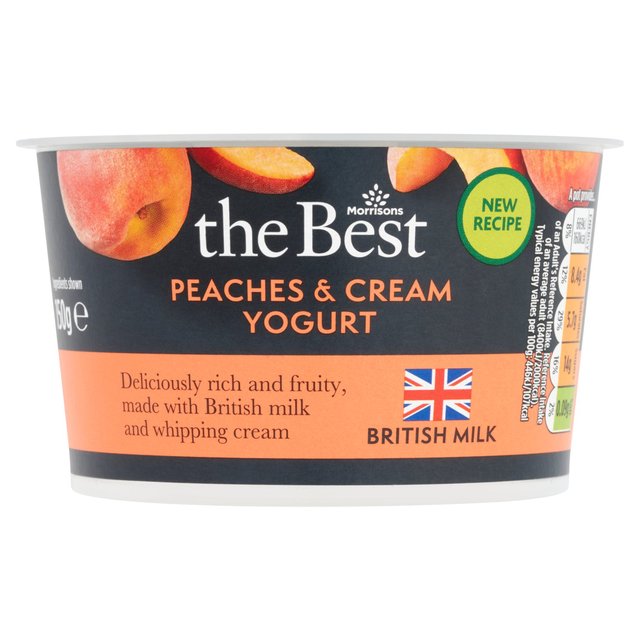 Morrisons The Best Peaches & Cream Yogurt 150g