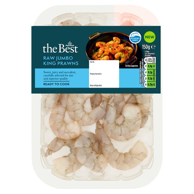 Morrisons The Best Raw Jumbo King Prawns 150g