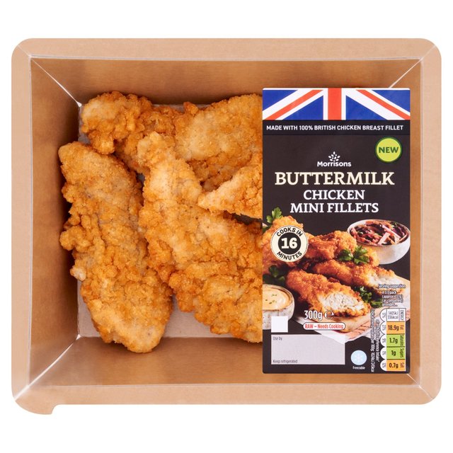 Morrisons Breaded Buttermilk Chicken Mini Fillets 300g