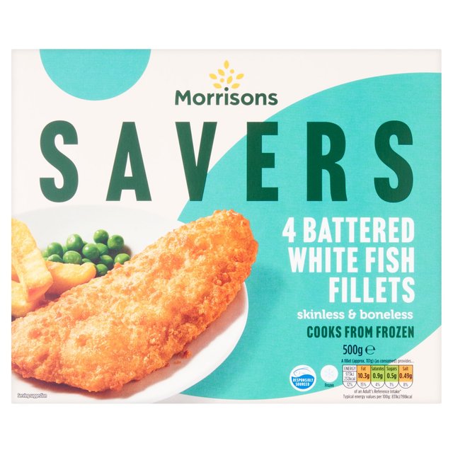 Morrisons Savers Battered Whitefish 500g