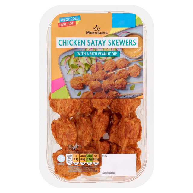 Morrisons Chicken Satay Skewers 125g