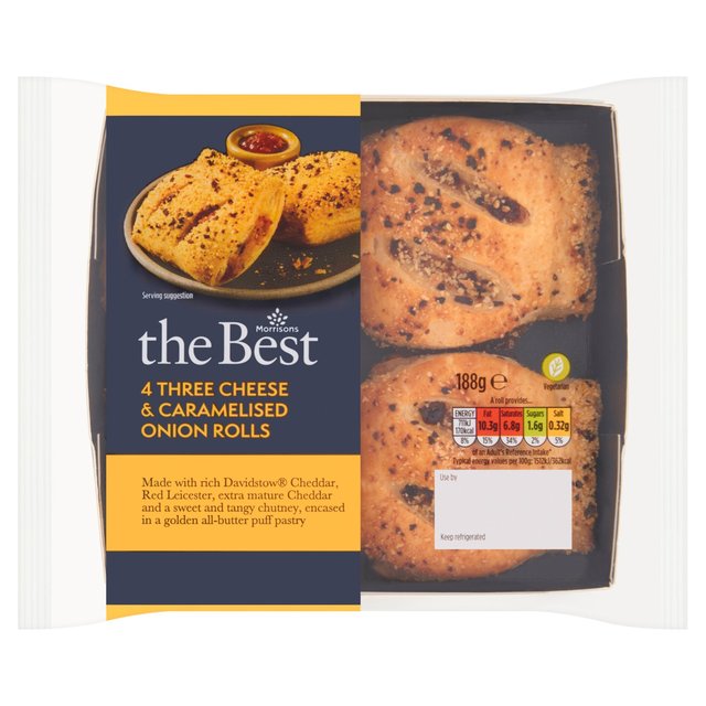 Morrisons The Best Cheese & Onion Rolls 4 x 47g