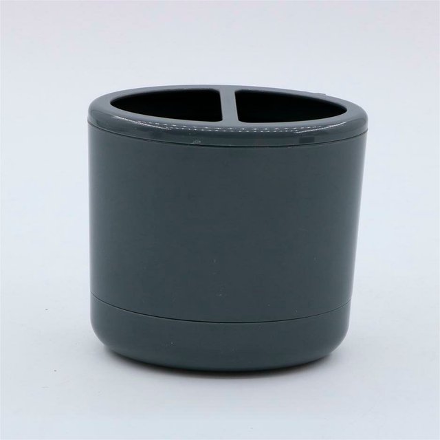 Nutmeg Home Double Toothbrush Holder Grey 