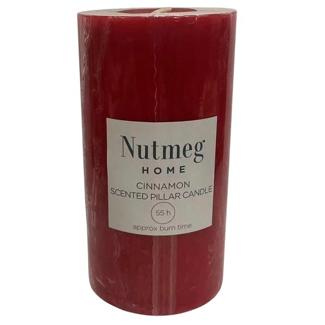 Nutmeg Home Scented Pillar Candle Cinnamon 