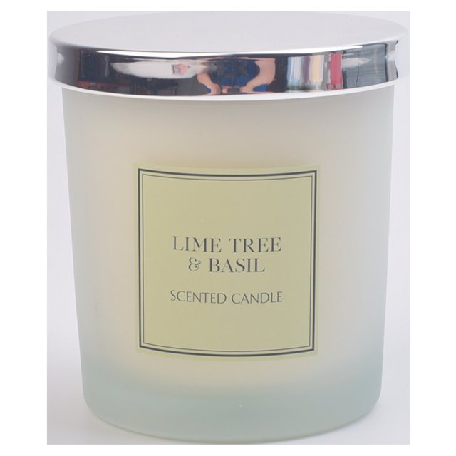 Nutmeg Home 1 Wick Waxfill Lime Tree & Basil Frosted Glass 