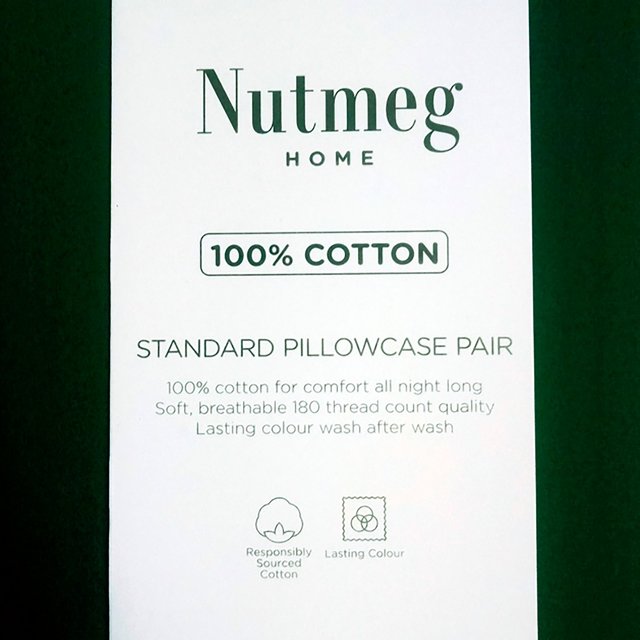 Nutmeg Forest Green 100% Cotton Pillow Cases 2 per pack