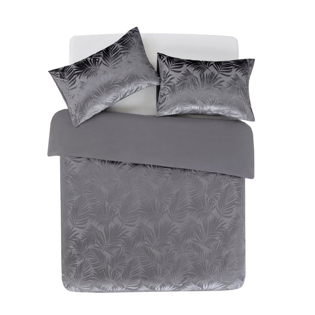 Nutmeg Home Velvet Palm Leaf Duvet Set Double 